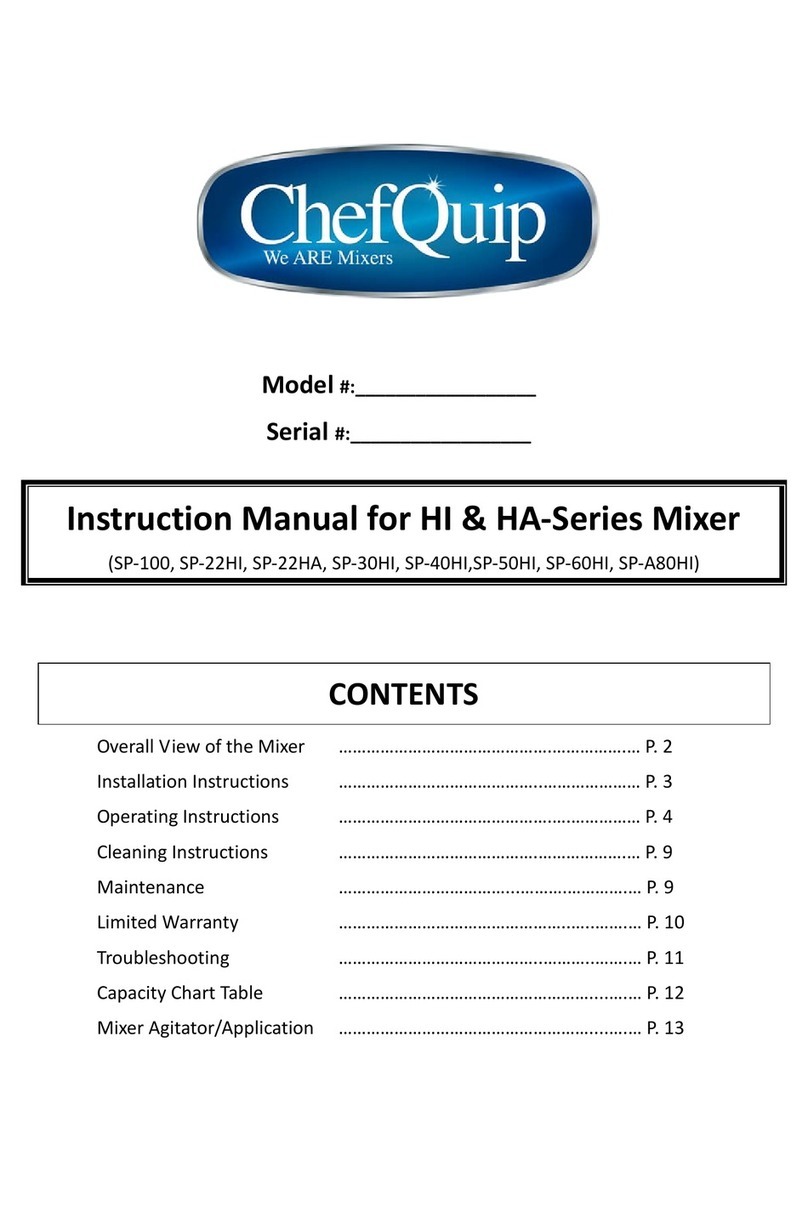 Spar ChefQuip HI Series User manual