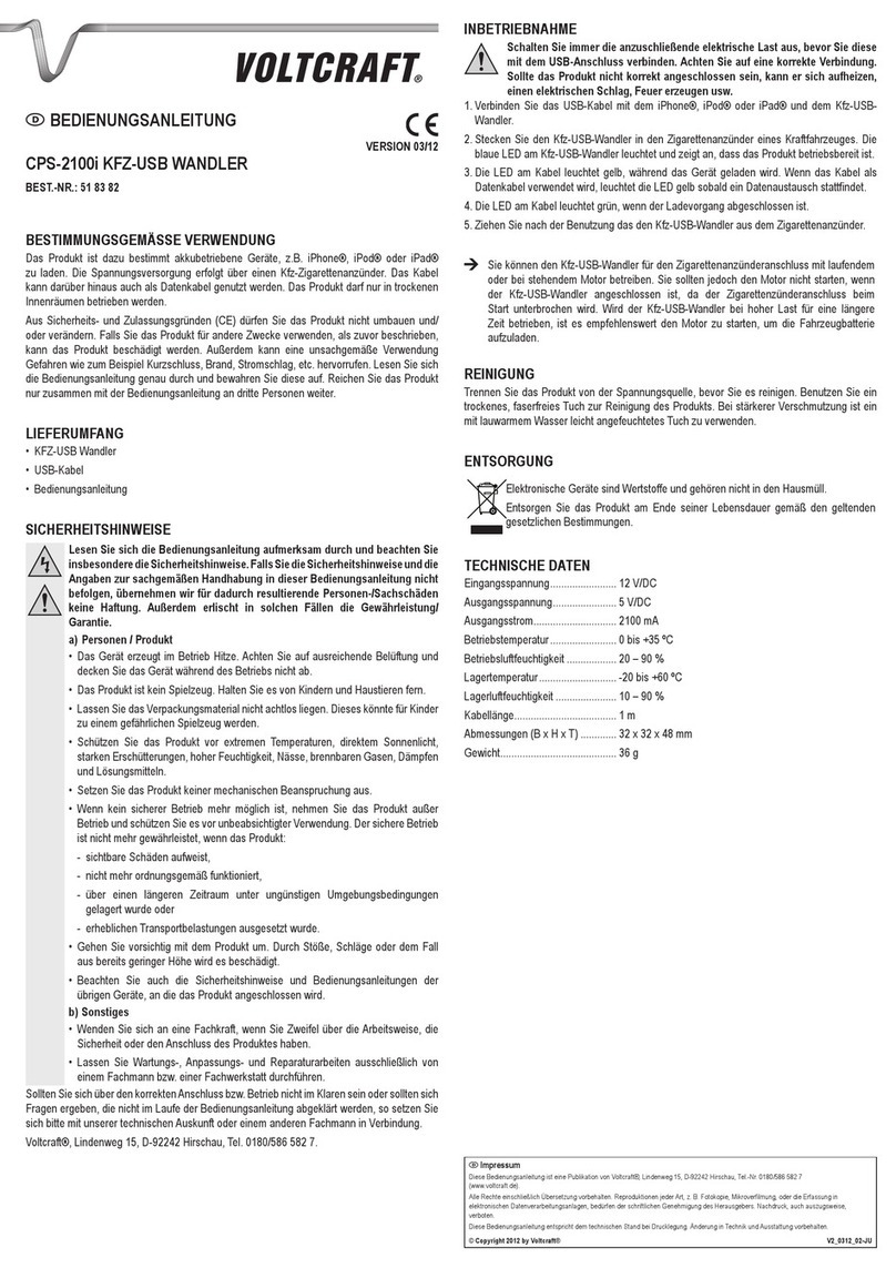 VOLTCRAFT CPS-2100i operating instructions