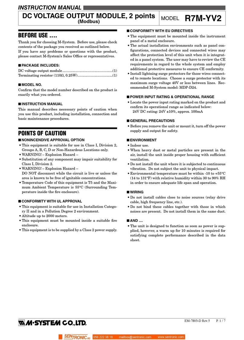 M-system R7M-YV2-R User manual M-system R7M-YV2-R User manual