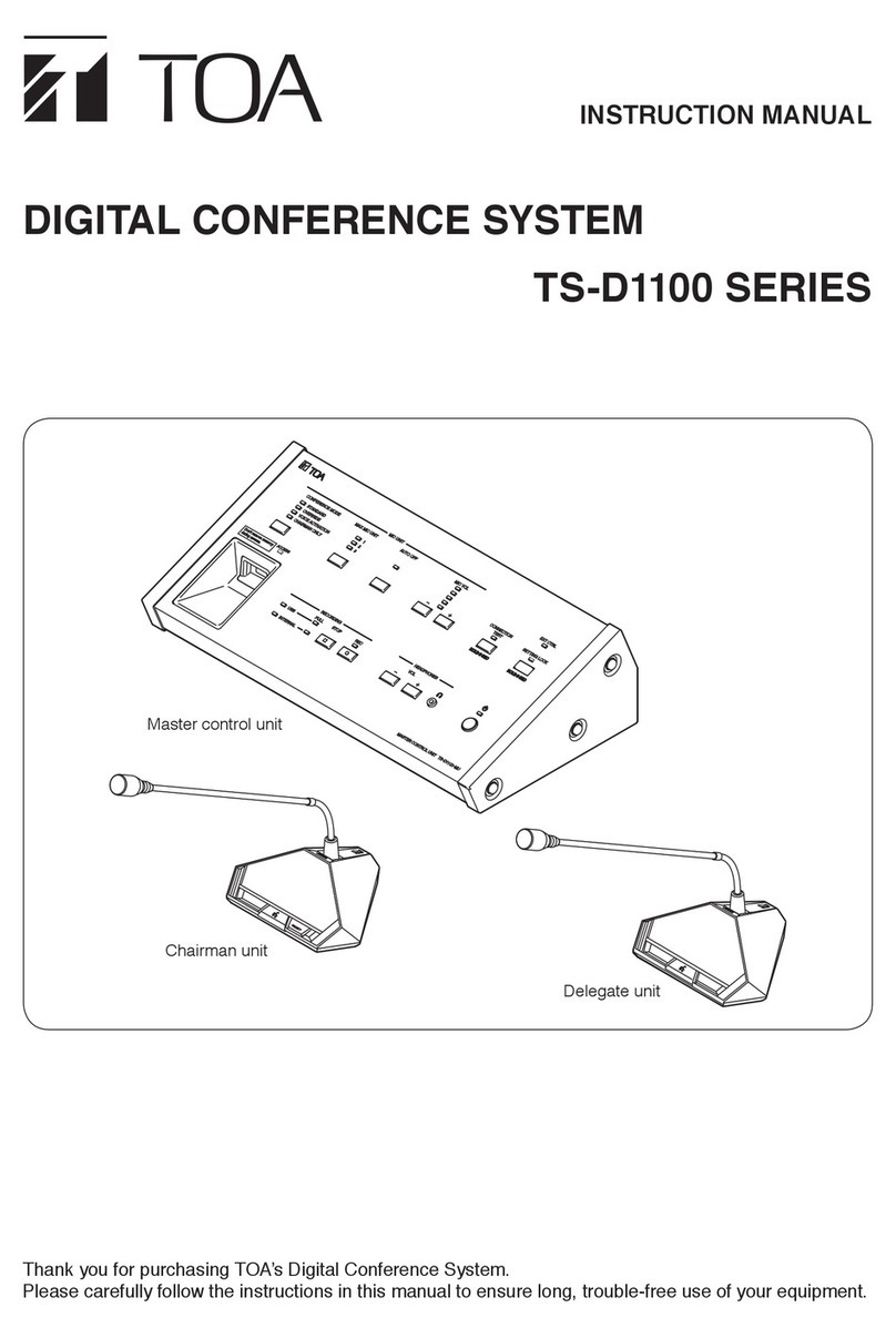 Toa TS-D1100 Series instruction manual