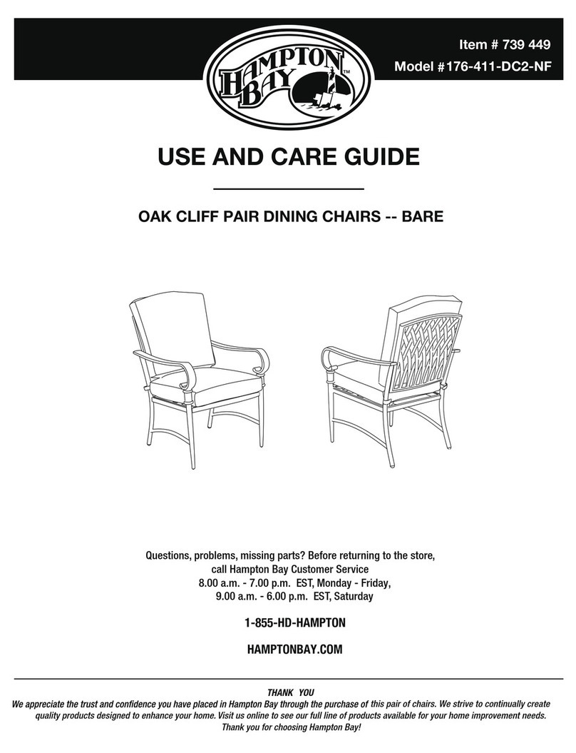 HAMPTON BAY 176-411-DC2-NF Use and care guide