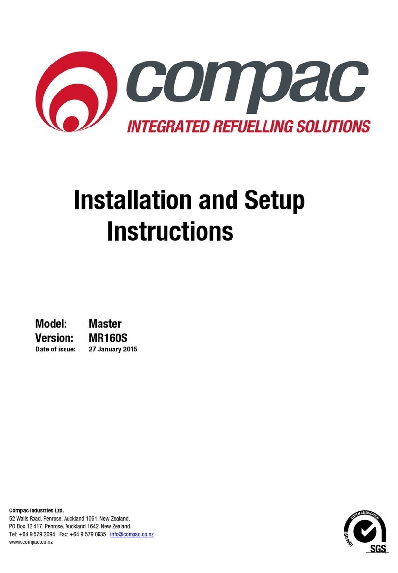 Compac Master MR160S Installation and setup instructions