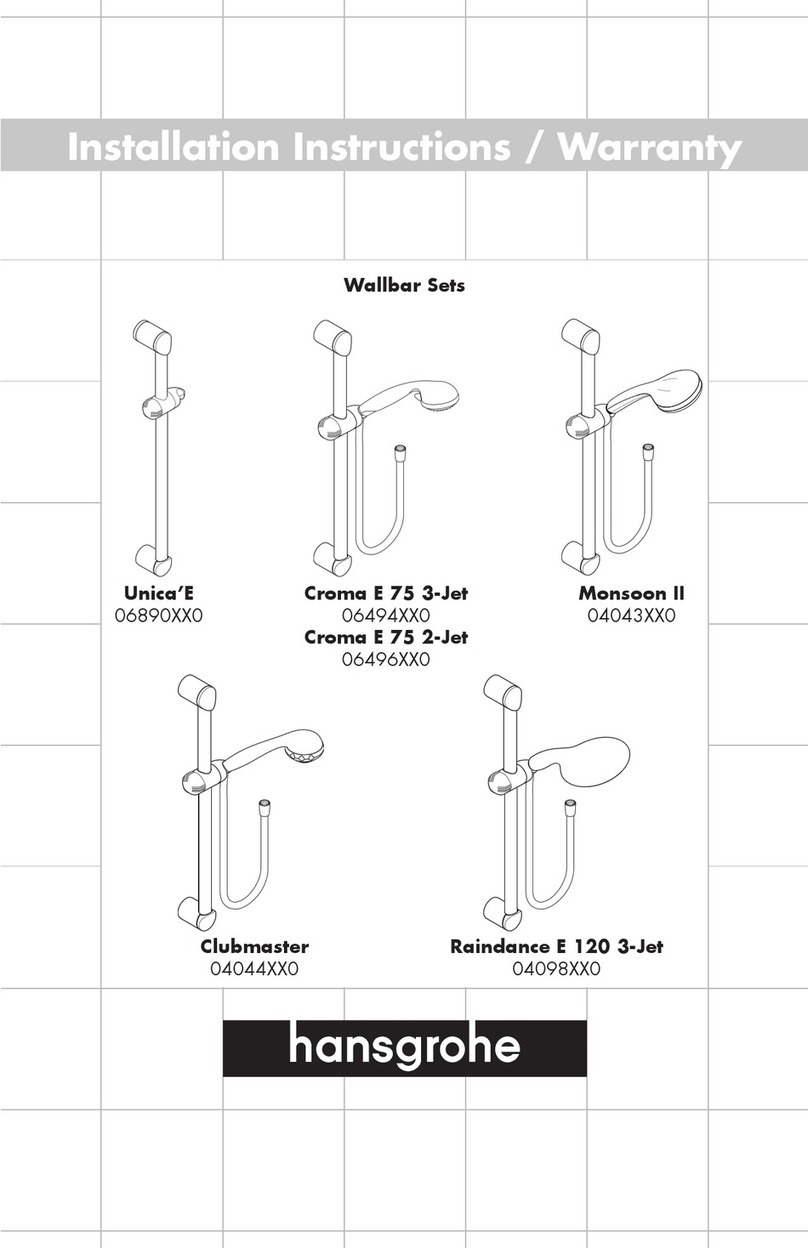 Hans Grohe Monsoon II 04043 0 Series Installation guide Hans Grohe Monsoon II 04043 0 Series Installation guide