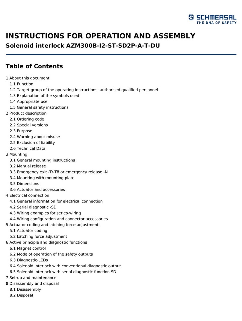 schmersal AZM300B-I2-ST-SD2P-A-T-DU User manual