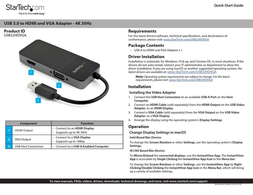 StarTech.com USB32HDVGA User manual