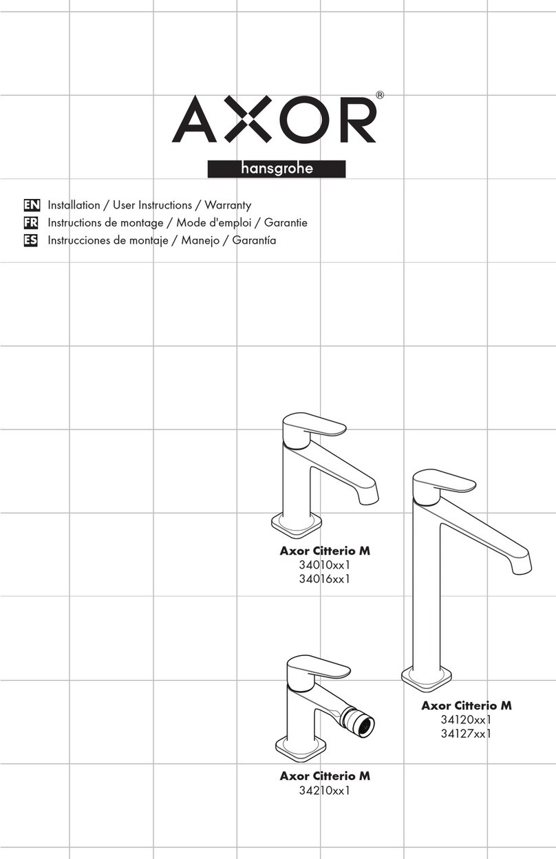 Hans Grohe AXOR Citterio M 34010 1 Series Instruction Manual Hans Grohe AXOR Citterio M 34010 1 Series Instruction Manual