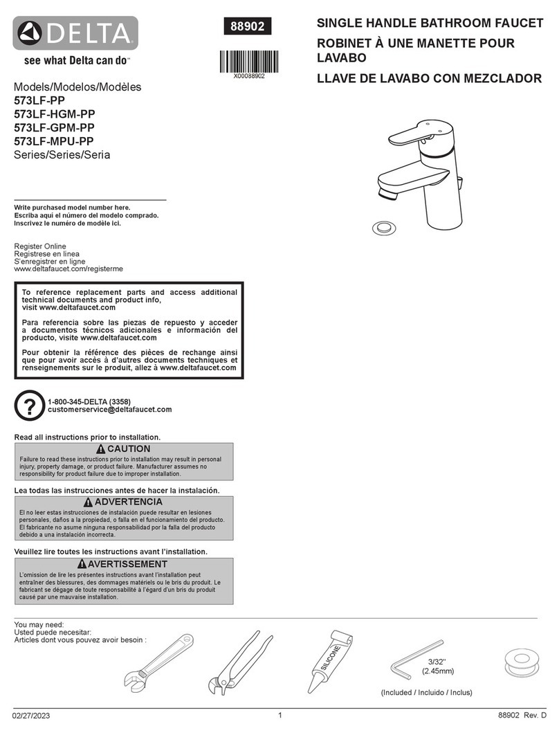 Delta Modern 573LF-GPM-PP User manual