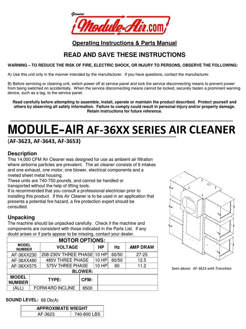 MODULE-AIR AF-36 Series Operating instructions & parts manual