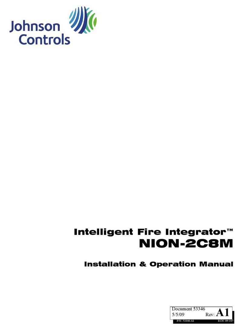 Johnson Controls NION-2C8M Installation & operation manual Johnson Controls NION-2C8M Installation & operation manual