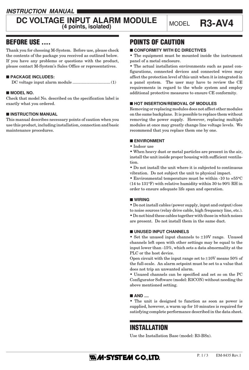 M-system R3-AV4 instruction manual M-system R3-AV4 instruction manual