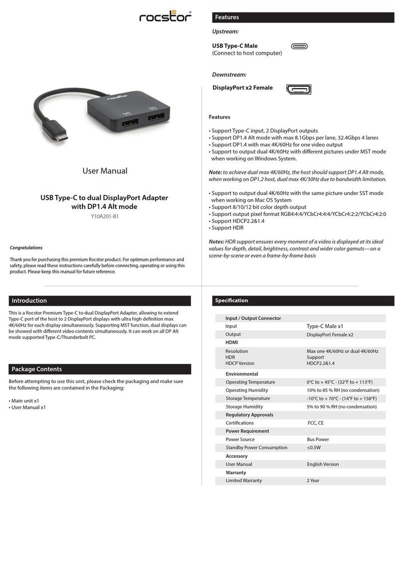 Rocstor Y10A201-B1 User manual