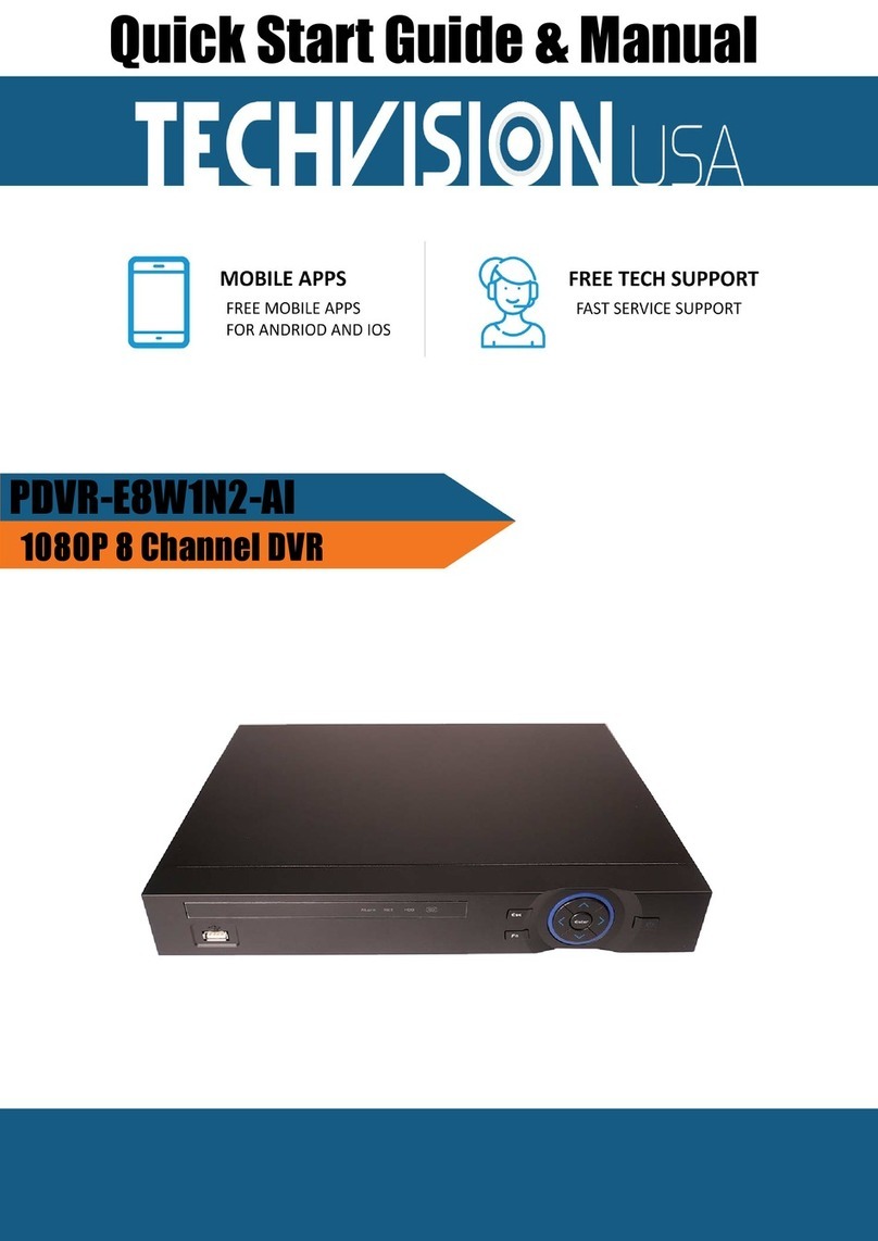 Technovision PDVR-E8W1N2-AI Quick start guide and manual