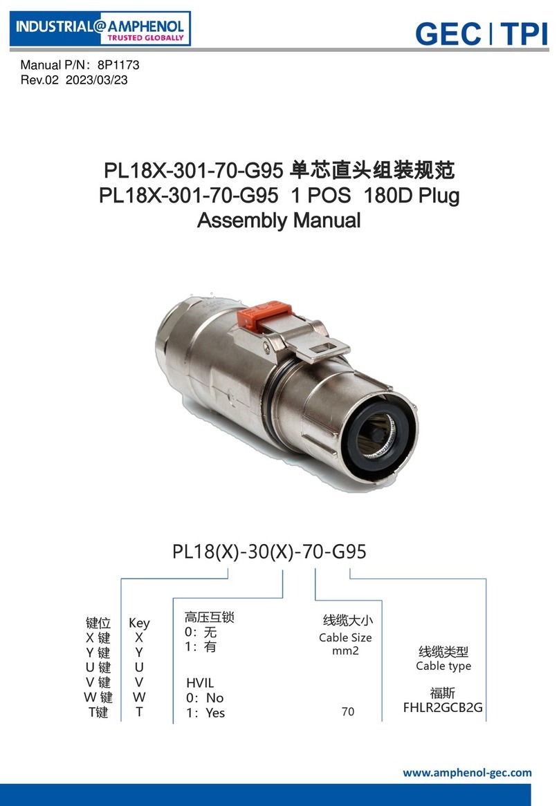 Amphenol PL18X-301-70-G95 User manual