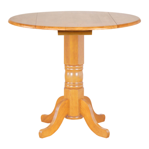 Sunset Furniture DLU-TPD-4242-CB User manual Sunset Furniture DLU-TPD-4242-CB User manual