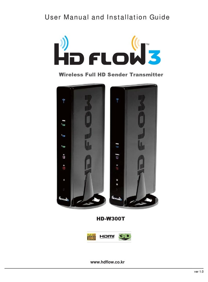 HD Flow3 HD-W300T User manual and installation guide