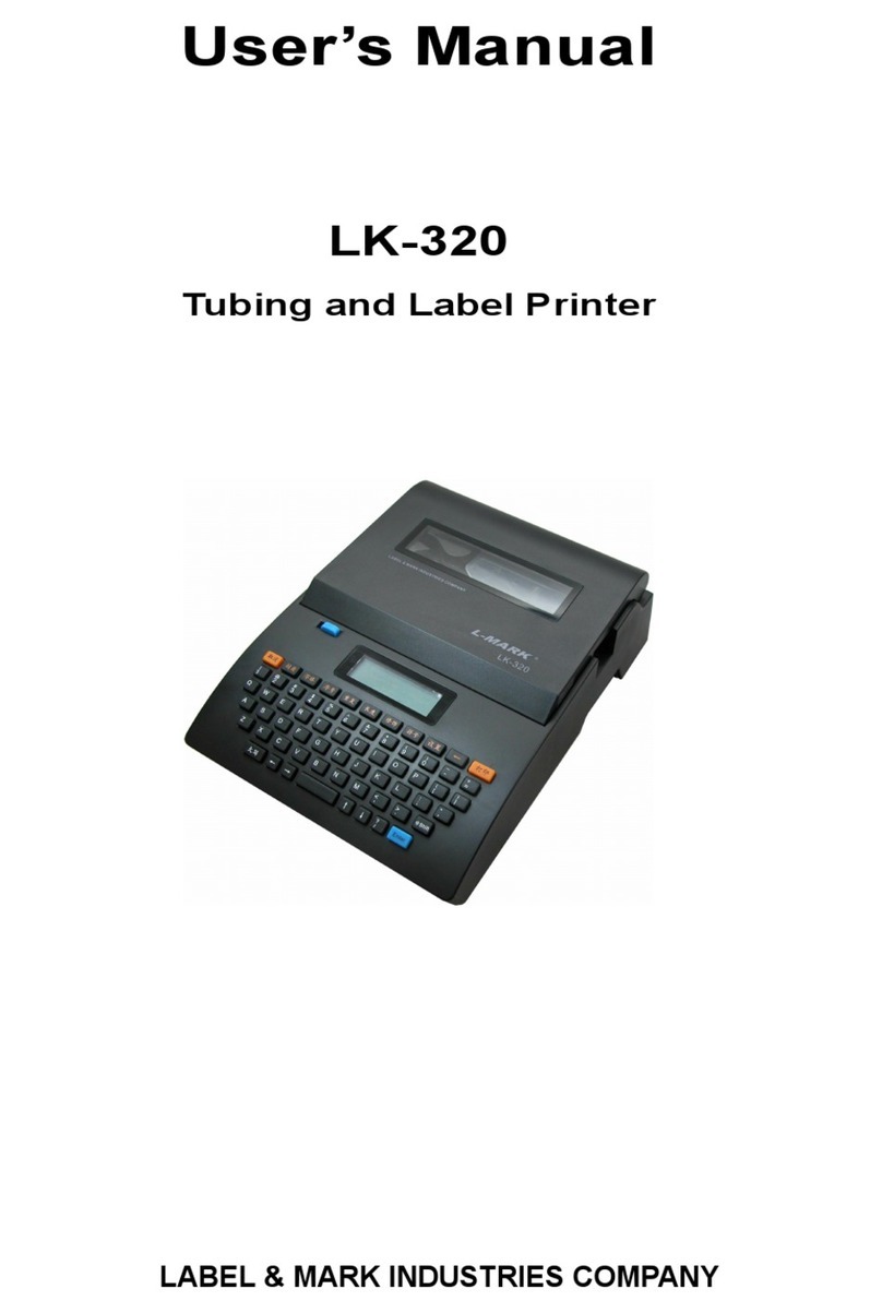 LABEL & MARK INDUSTRIES COMPANY LK-320 user manual