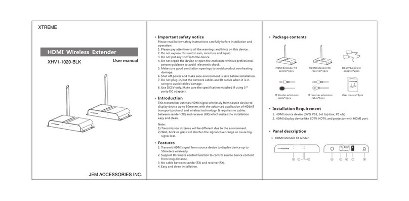 JEM ACCESSORIES XHV1-1020-BLK user manual