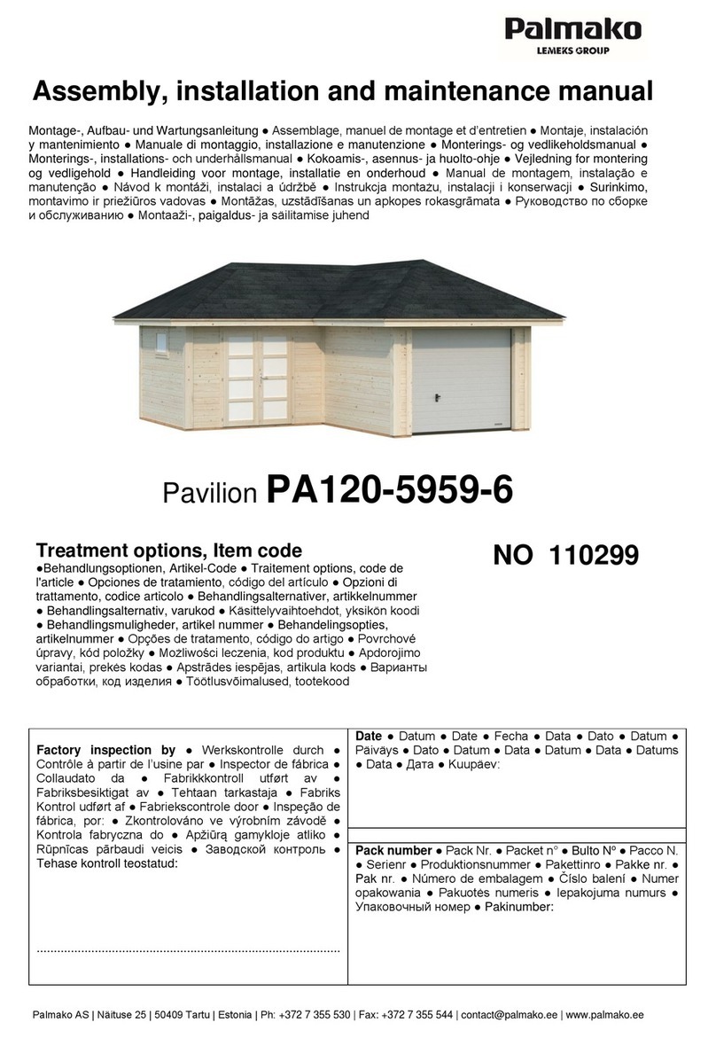 Lemeks Palmako PA120-5959-6 Assembly, installation and maintenance manual