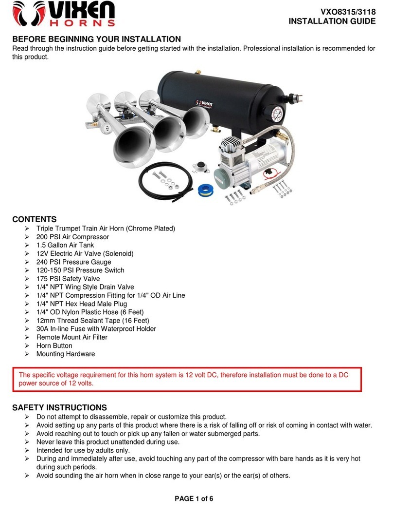 Vixen Horns VXO8315/3118 User manual