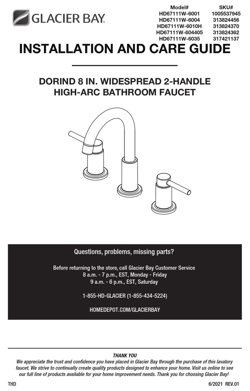 Glacier bay DORIND HD67111W-604405 Assembly instructions
