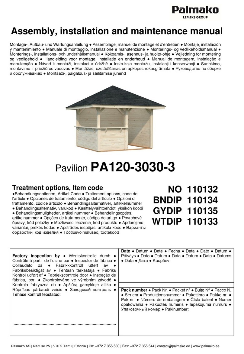 Lemeks Palmako PA120-3030-3 Assembly, installation and maintenance manual