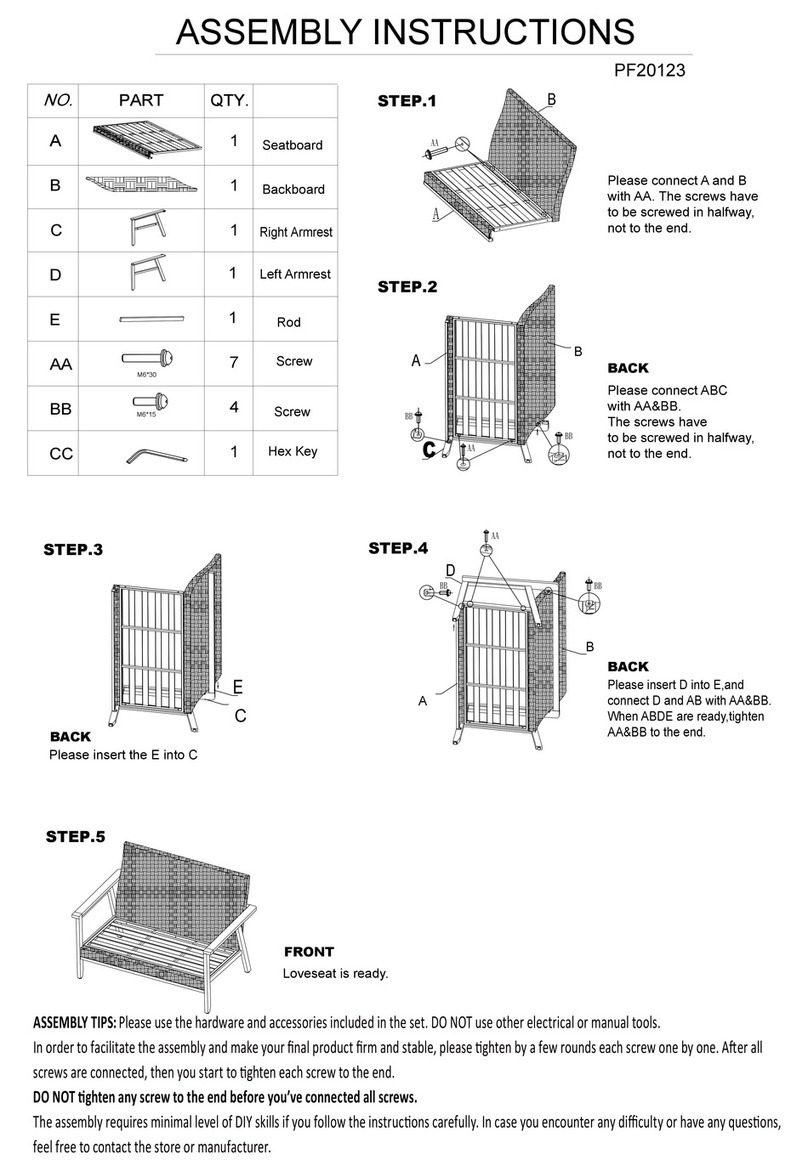 Patio Festival PF20123 Assembly instructions