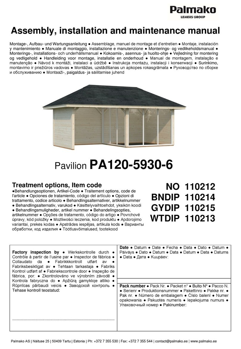 Lemeks Palmako PA120-5930-6 Installer manual