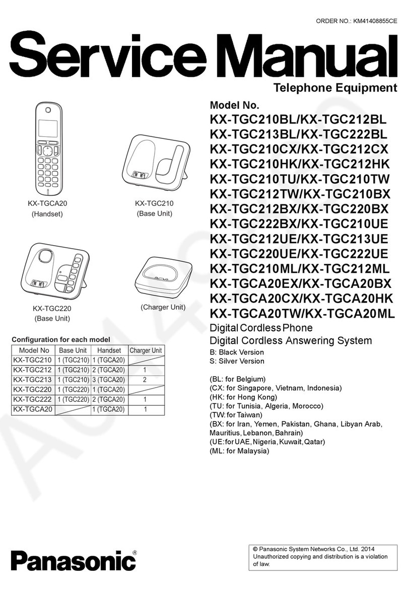 Panasonic KX-TGCA20EX Service manual