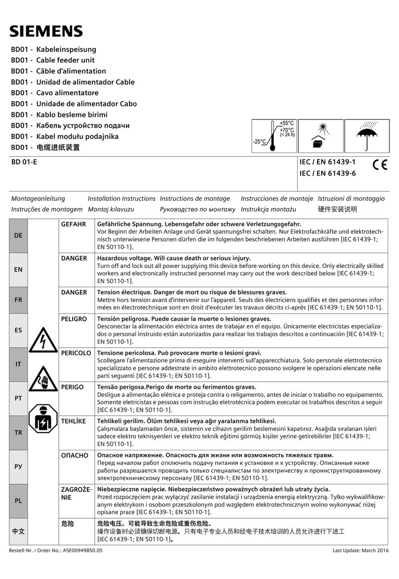 Siemens BD 01-E User manual