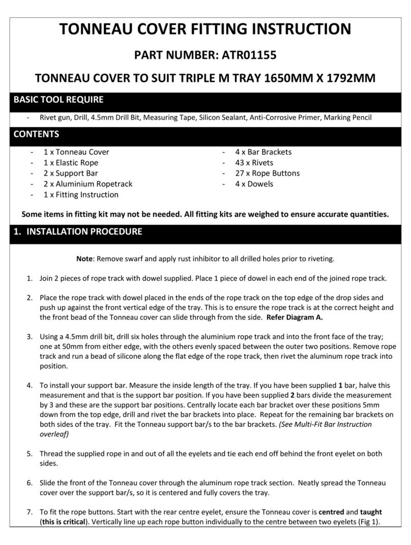 AUSSIE TONNEAU ATR01155 Install guide AUSSIE TONNEAU ATR01155 Install guide