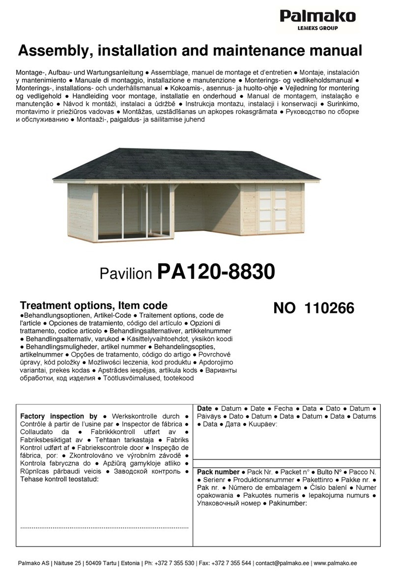 Lemeks Palmako PA120-8830 Assembly, installation and maintenance manual Lemeks Palmako PA120-8830 Assembly, installation and maintenance manual