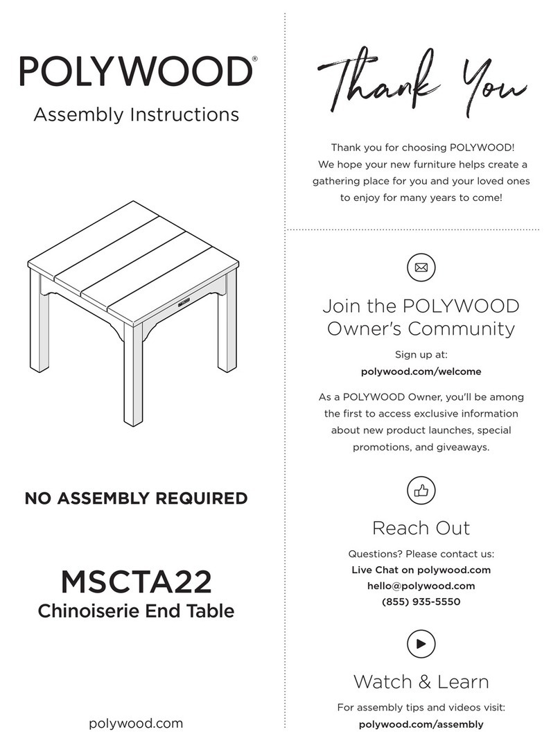 Polywood Chinoiserie MSCTA22 User manual