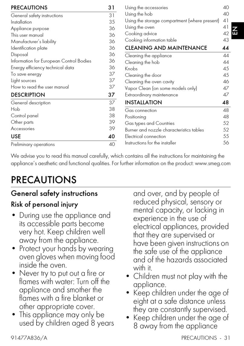 Smeg B71GMX2 User manual Smeg B71GMX2 User manual