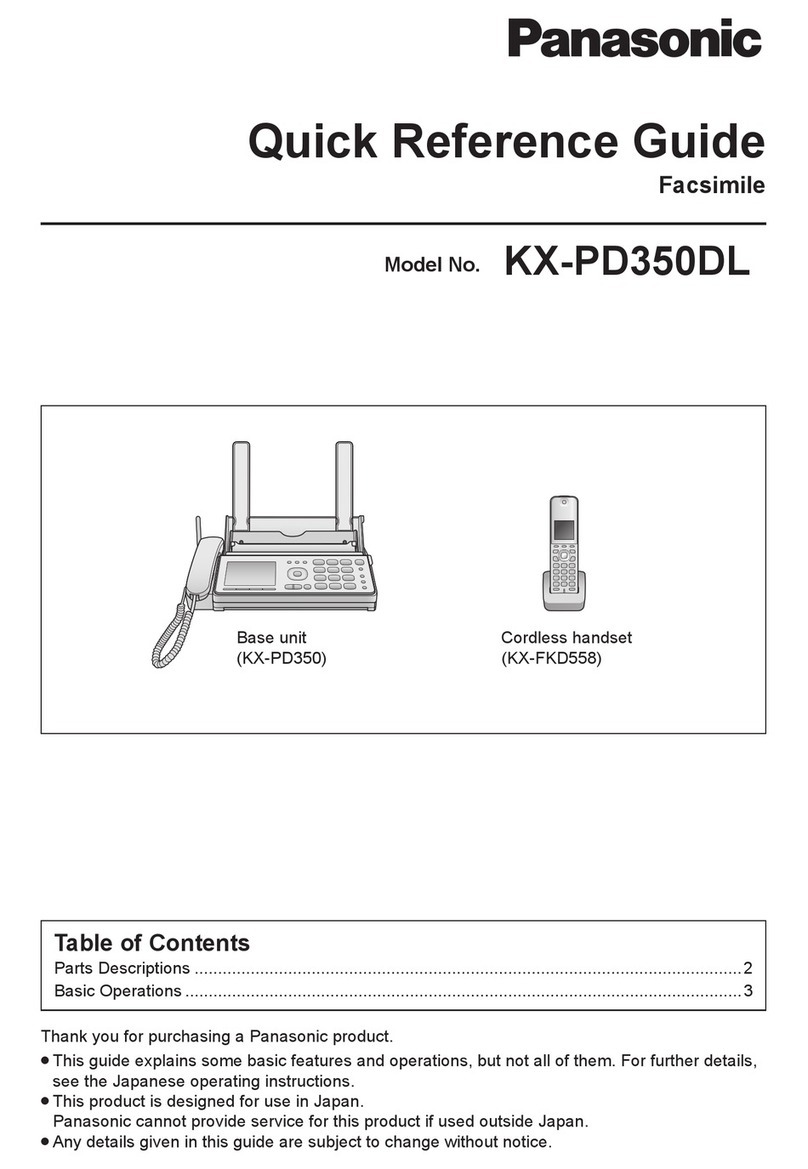Panasonic KX-PD350DL Quick reference manual