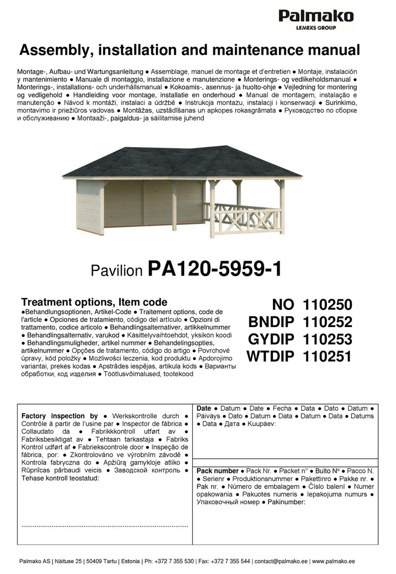Lemeks Palmako PA120-5959-1 Assembly, installation and maintenance manual