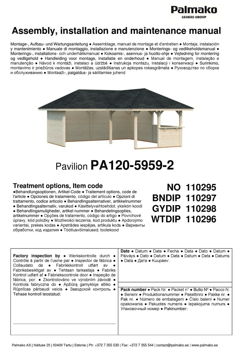 Lemeks Palmako PA120-5959-2 Assembly, installation and maintenance manual