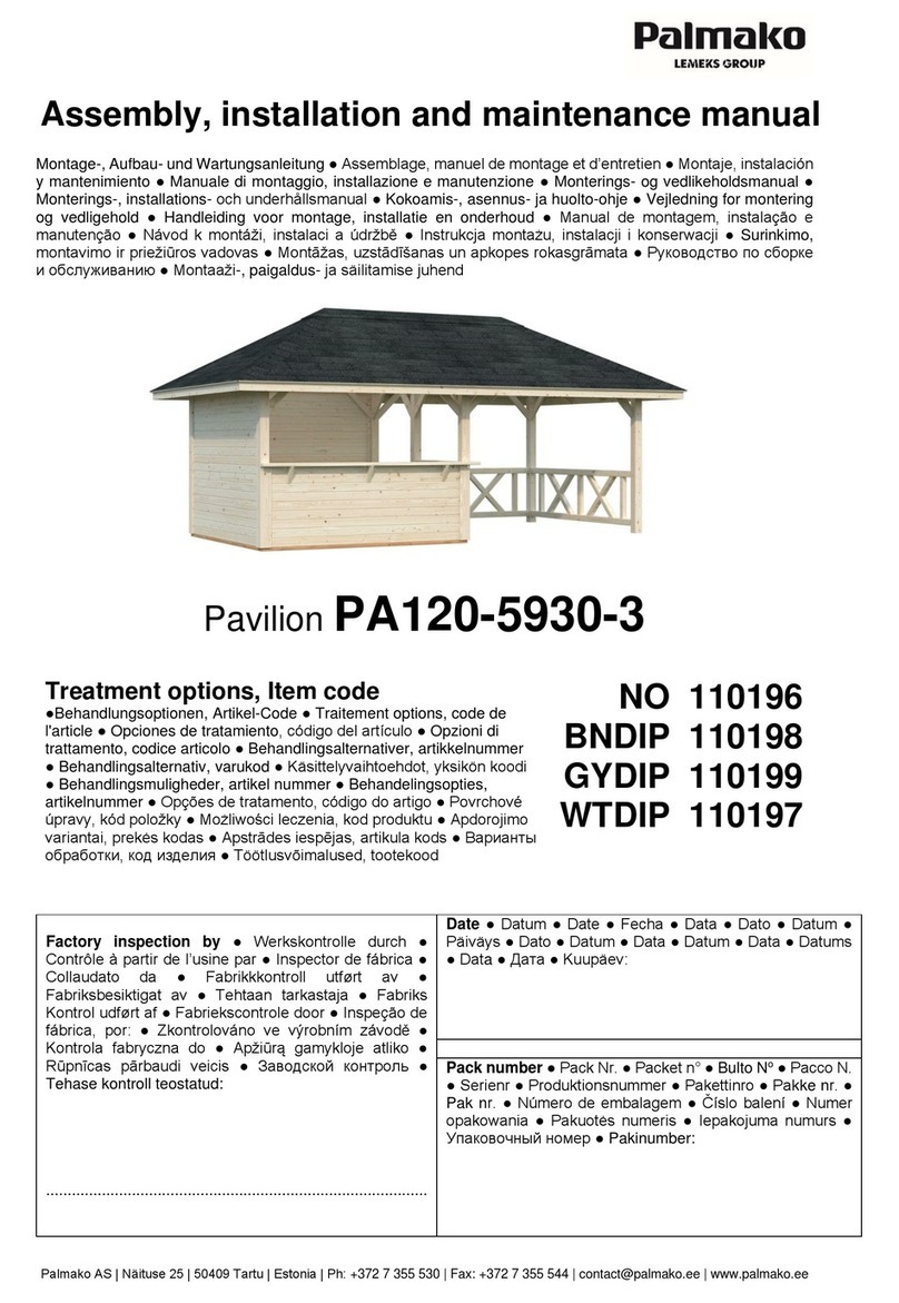 Lemeks Palmako PA120-5930-3 Assembly, installation and maintenance manual