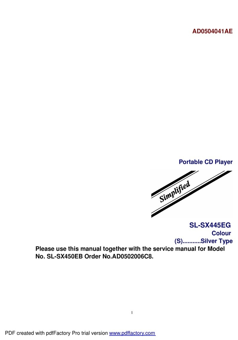 Panasonic SL-SX445EG User manual