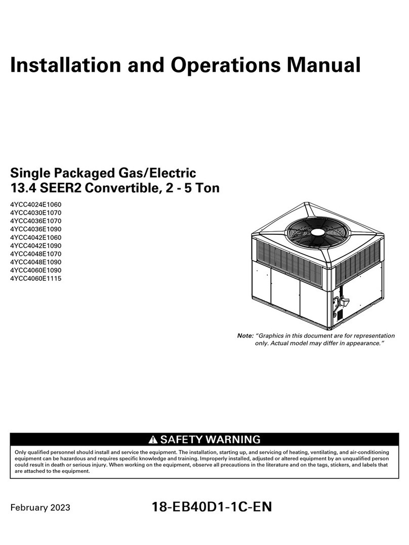 Trane 4YCC4024E1060 Installation and operation manual Trane 4YCC4024E1060 Installation and operation manual
