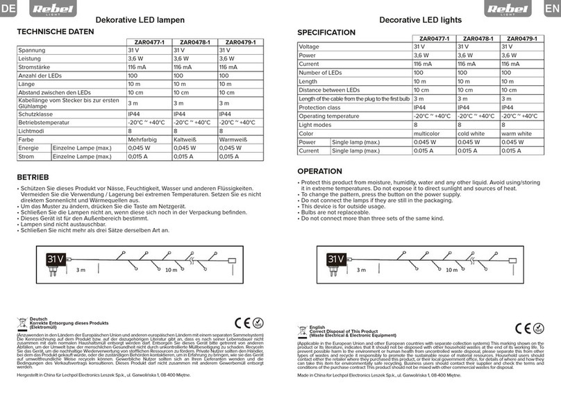 Rebel Light ZAR0477-1 quick start guide
