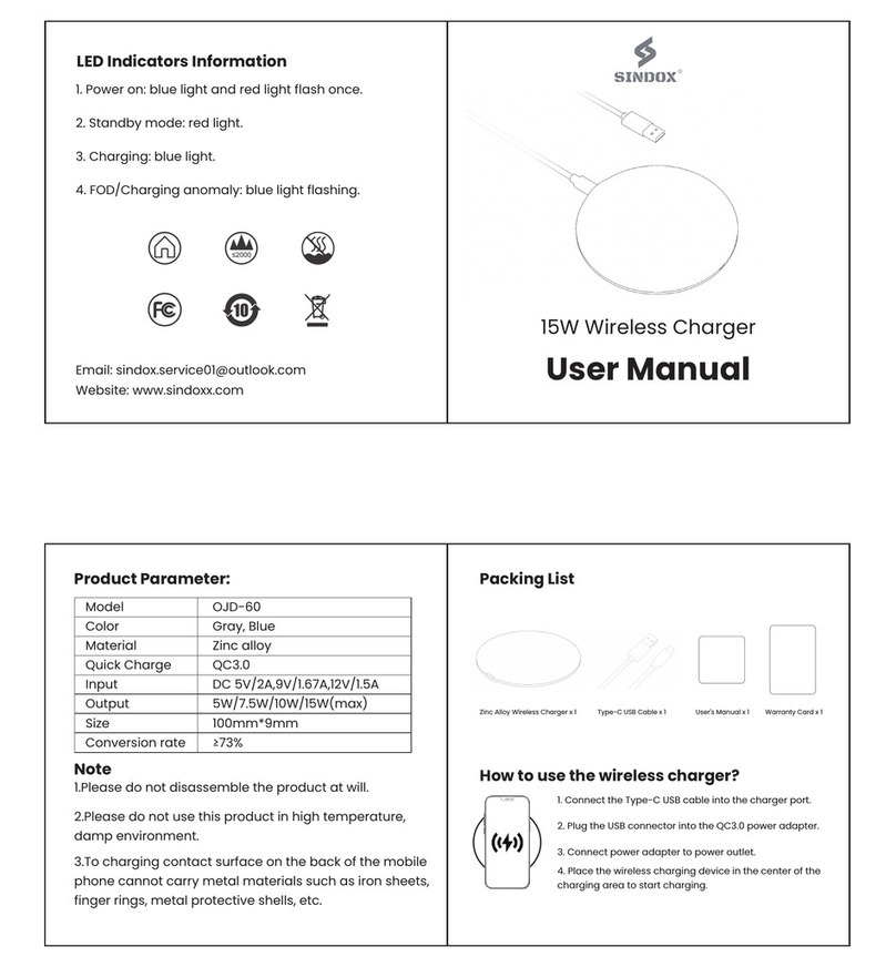 SINDOX OJD-60 user manual