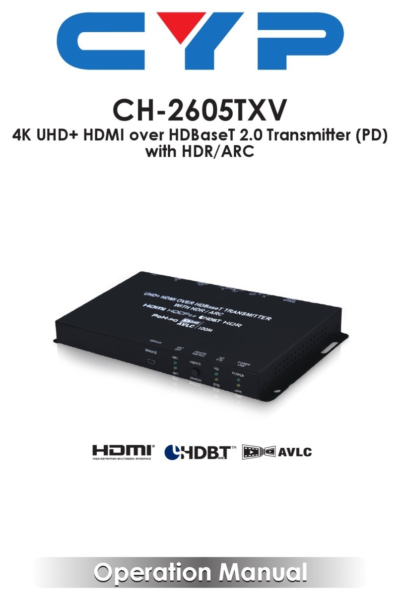 CYP CH-2605TXV User manual