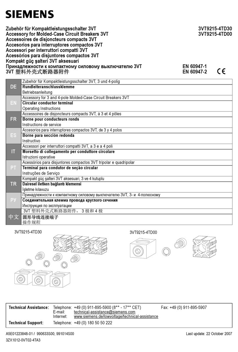 Siemens 3VT9215-4TD30 operating instructions