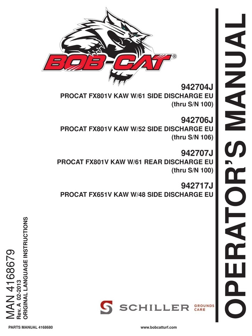 Schiller Grounds Care BOB-CAT 942704J User manual