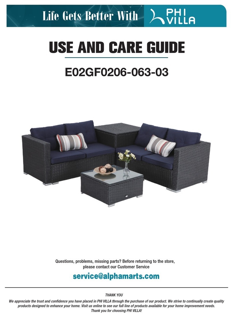 PHI VILLA E02GF0206-063-03 Use and care guide