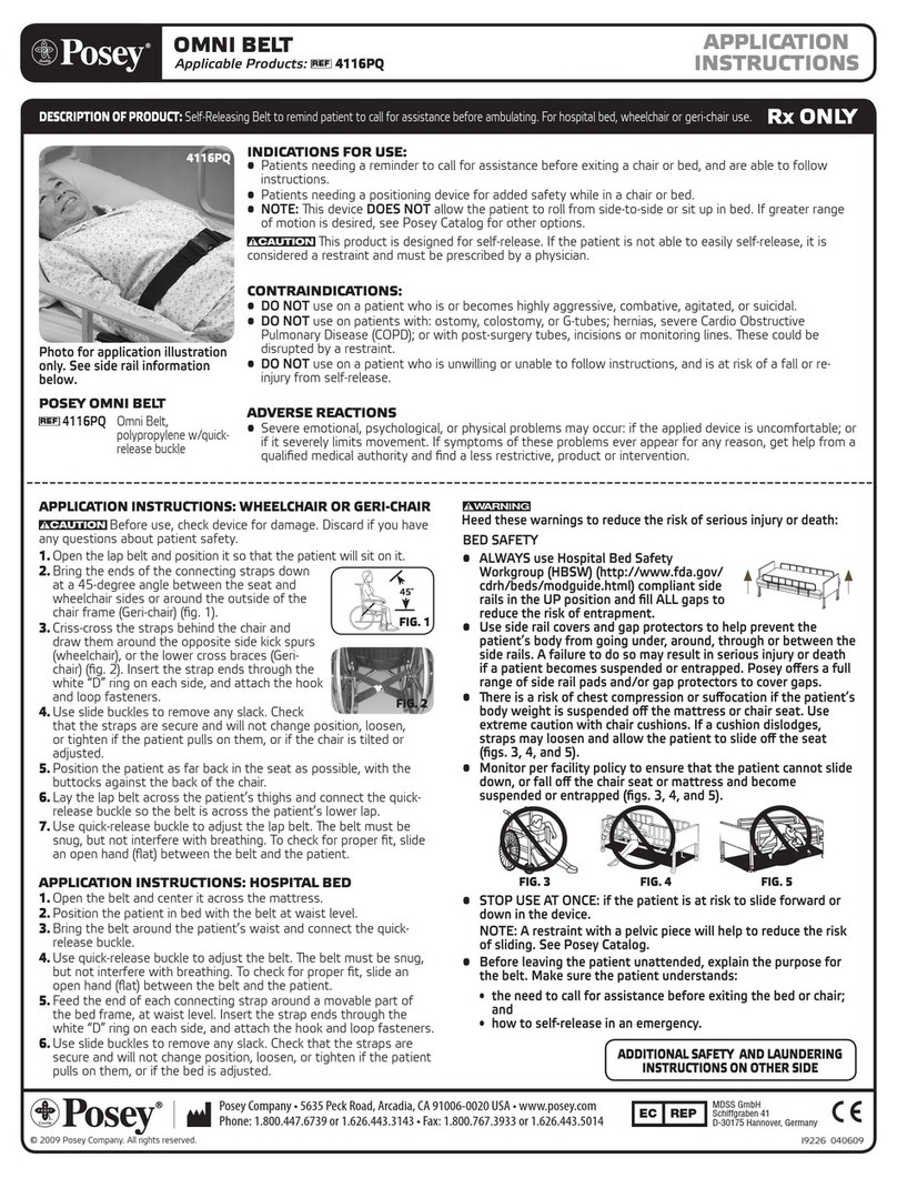 TIDI Posey 4116PQ Application Instructions