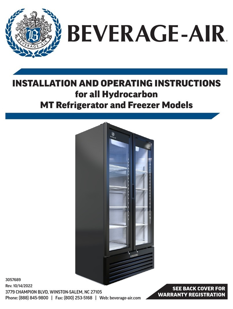 Beverage-Air MT Series Installation and operating instructions