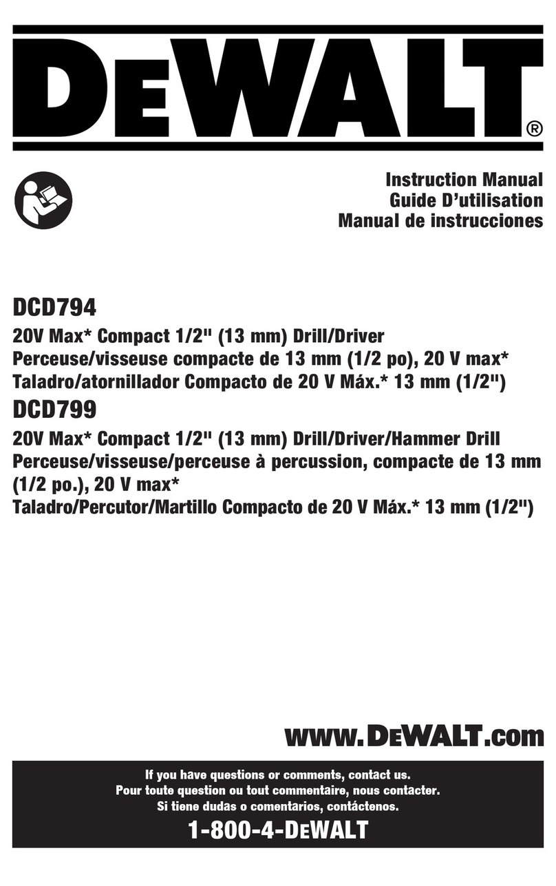 DeWalt DCD794 User manual