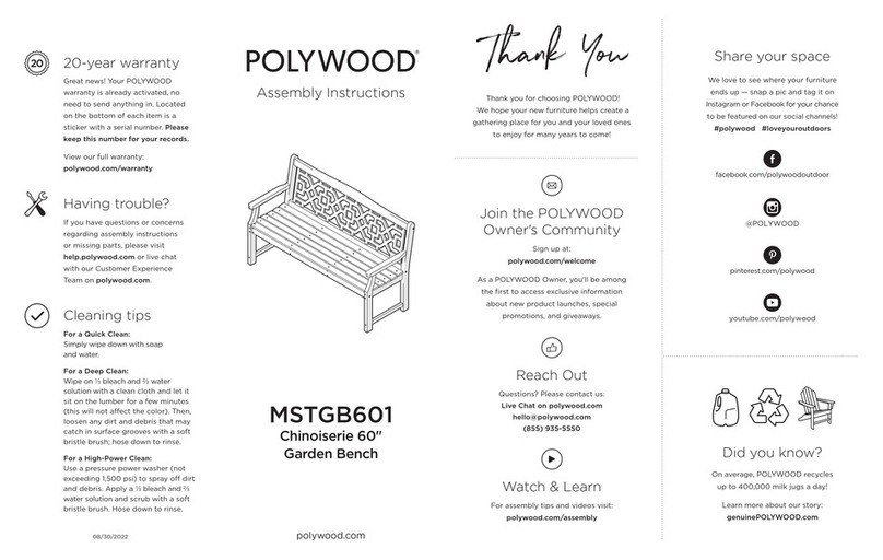 Polywood Chinoiserie MSTGB601 User manual
