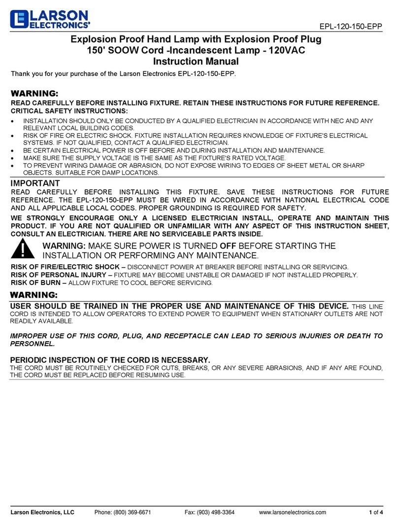 Larson Electronics EPL-120-150-EPP User manual